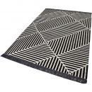 Tapis moderne noir et blanc IRREGULAR FIELDS Carpets & CO.