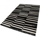 Tapis Carpets & CO. moderne SKID MARKS noir et blanc