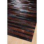 Tapis JACOB patchwork marron et noir HOME SPIRIT