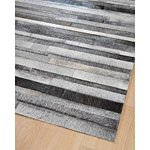 Tapis en patchwork de cuir gris JACOB Home Spirit