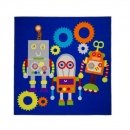 Tapis Matrix Kiddy Robots Bleu Flair Rugs