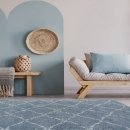 Tapis enfant à poils longs Nomad bleu Art For Kids