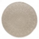 Tapis rond Crochet Blanc Beige - Art For Kids