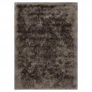 Tapis shaggy taupe BERGAMO tissé main Angelo