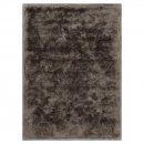 Tapis Angelo BERGAMO shaggy taupe tissé main