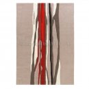 Tapis RED TRACE beige et rouge Arte Espina