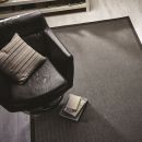 Tapis gris antidérapant Herringbone Flair Rugs