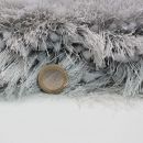 Tapis argent shaggy tufté main Pearl Flair Rugs