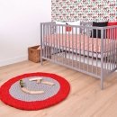 Tapis enfant boules de laine NEOMIX rouge Lilipinso