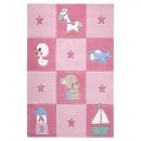 Tapis enfant Smart Kids tufté main Newborn rose