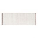 Tapis de Couloir en Laine Lavable Steppe - Mouton Blanc