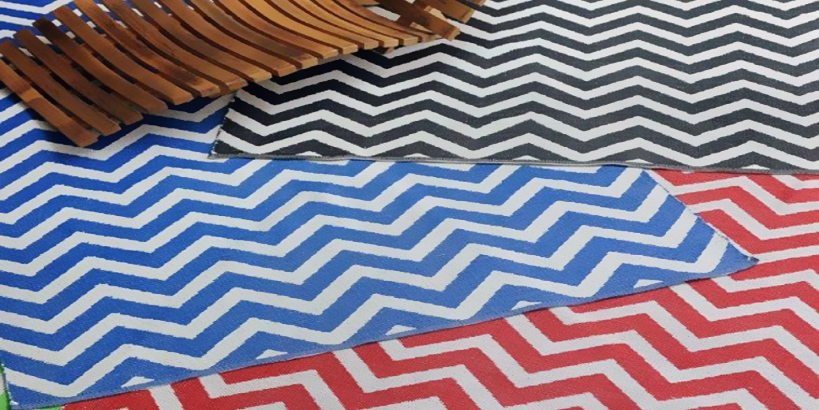 Tapis printemps fait main ZEN noir et blanc The Rug Republic