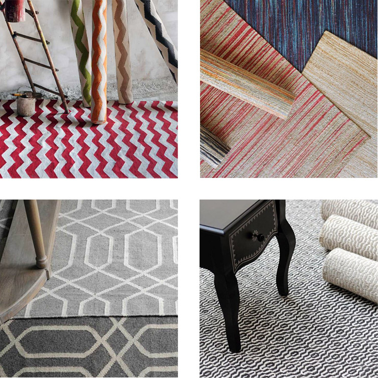 Photos de différents tapis kilims