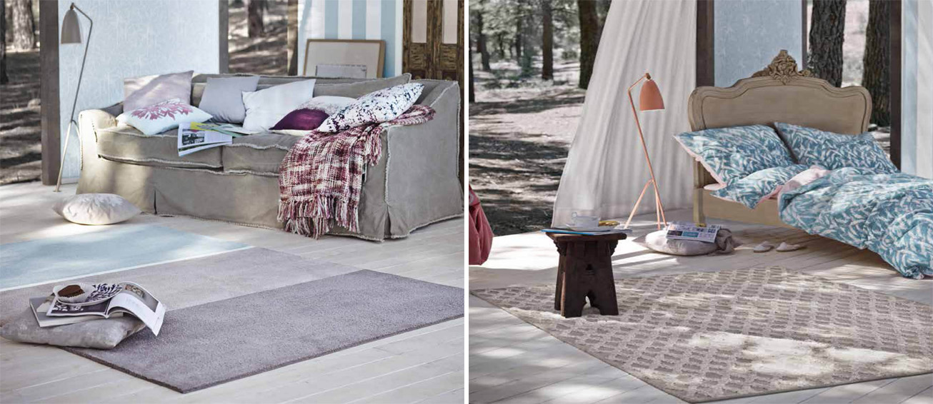 Tapis gris WOODS esprit