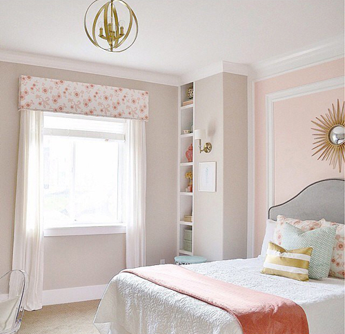 Chambre lumineuse girly et cosy