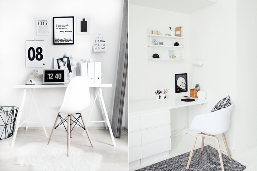 inspiration bureau tout blanc