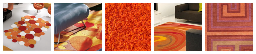 Sélection de tapis orange
