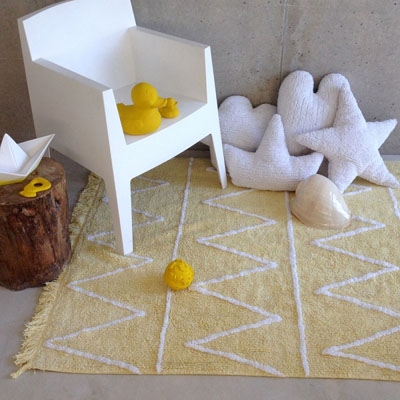 Tapis Hippy jaune Lorena Canals