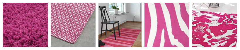 Sélection de tapis rose