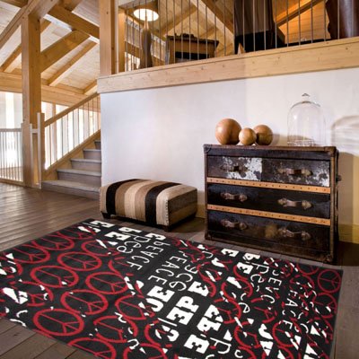 Tapis Peace noir Decoway